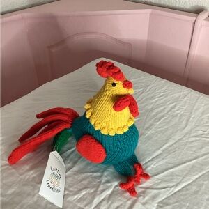 Knitting expedition philippine rooster chicken handknit crochet plushie